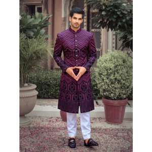 Purple Ecofare Sherwani