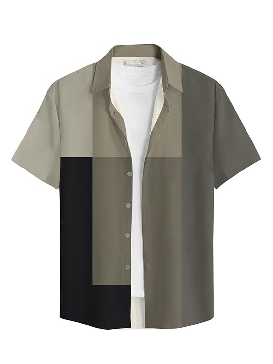 BULLMER Trendy Regular Fit Printed Causal Shirt for Men - Pack of 1