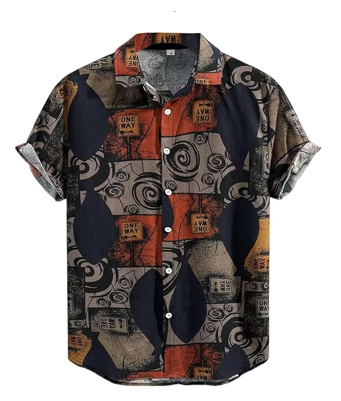 IndoPrimo Casual Shirt for Men || Shirt for Men || Men Poly Cotton Stylish Shirt || Men Printed Shirt || Men Shirt Half Sleeve - Prime