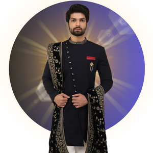 Vivacious Blue Indo-Western Set